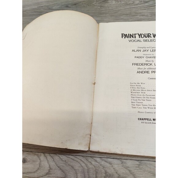 PAINT YOUR WAGON Vocal Selection 1969 Songbook CLINT EASTWOOD Nitty Gritty Dirt - Picture 11 of 14